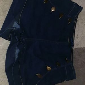 Blue denim shorts